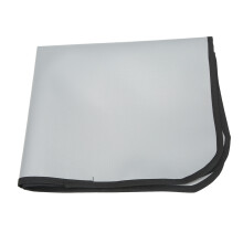 Coperta da picnic in silicone rivestita in fibra di vetro, grigia, 80x80 cm