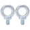 Galvanized M20 Eyebolts Heavy Duty Lifting Ring Bolts 2PCS 2