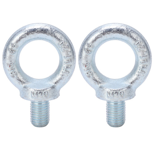 Galvanized M20 Eyebolts Heavy Duty Lifting Ring Bolts 2PCS 1