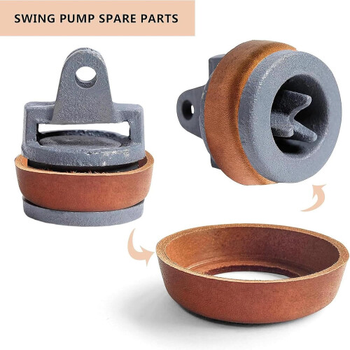 Hand Pump Leather Cup Replacement Piston Kit for Manual Well Pump  Durable PU Leather 1