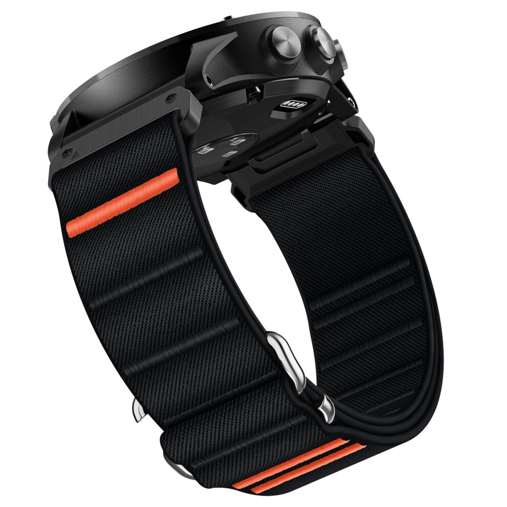 Quickfit Bracelet 22 Mm Suitable For Garmin Fenix 8/7/6/5/7 Pro/6 Pro/5 Plus, Forerunner 935/945/955/965/745, Garmin Instinct 2 Solar Black 9382693696175