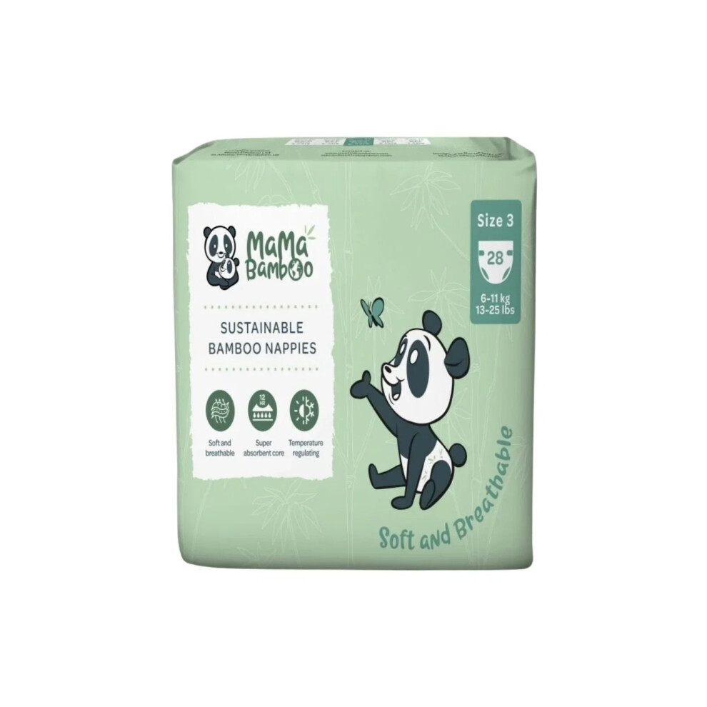 Mama Bamboo Sustainable Bamboo Size 3 - 28 Nappies Ebebek