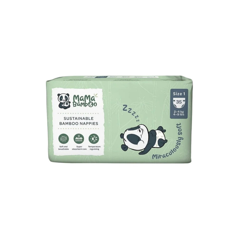 Mama Bamboo Sustainable Bamboo Size 1 - 35 Nappies Ebebek