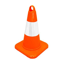 Reflective Safety Cone 12.7 Inch Visibility Flexible Unbreakable PVC Parking Barrier for Driveways, Field Marker