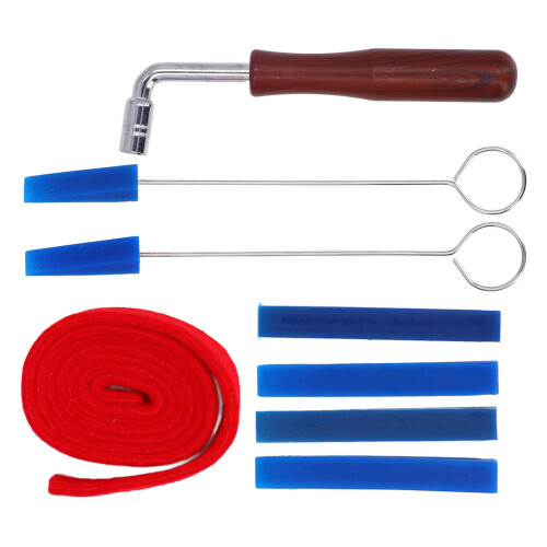 Do It Yourself Piano Tuning Kit With Basic Tools Including L Shape Tuning Hammer Extended Temperament Strip And Natural Rubber Mutes For Effective 2
