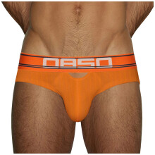 Men's Bamboo GString Thong Underwear For Men Low Rise Bulge Pouch, Elephant Shape, Breathable Comfort, Orange XXL