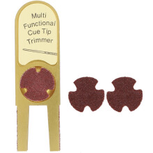 Billiard Cue Tip Care Kit, Solid Alloy Material Multifunctional Tool for Even Cue Tip Design And Compact Polishing, Your Ultimate Pool Game Companion