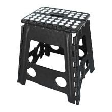 Folding Step Stool for Adults and Kids, 330lbs Heavy Duty with AntiSkid Grip, Large Black