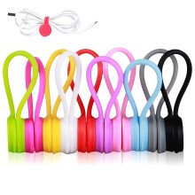 Attaches magnétiques pour câbles, 10 couleurs, attaches multi-usages en silicone, clips de câble, organisateur de câbles, attaches magnétiques