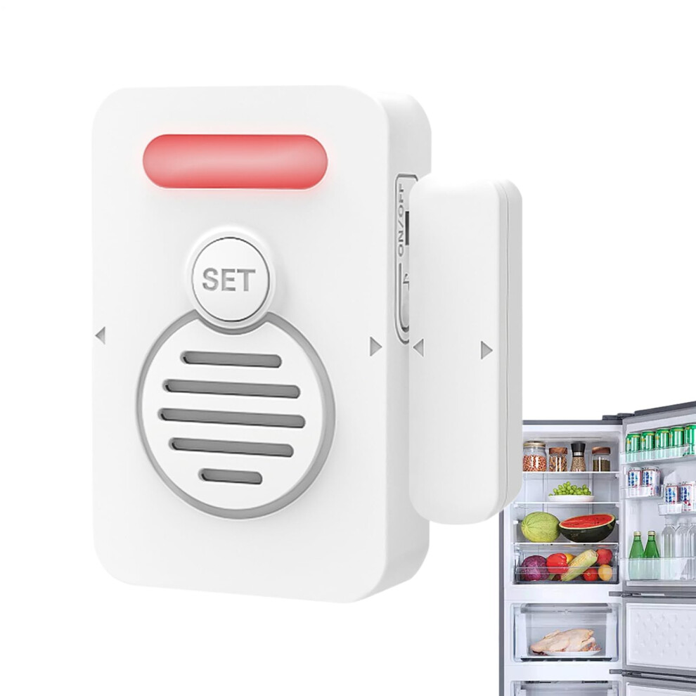 Fridge Alarm With Adjustable Voice Notifications Door Lock Reminder, Voice Warning 9382693696755