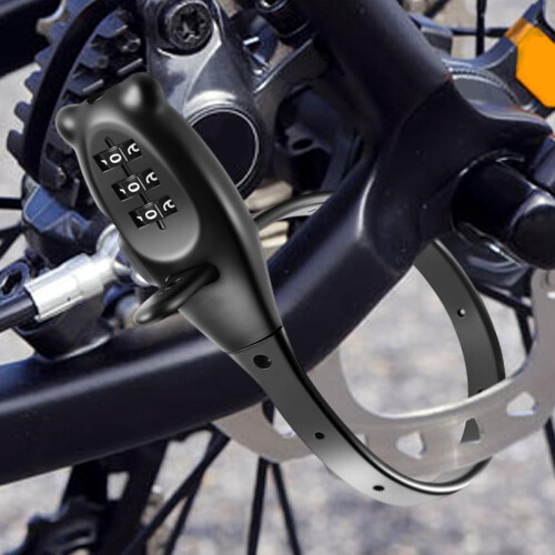 Cable Lock  Combination Cable Tie Lock  AntiTheft Accessories for Strollers, Scooters, Doors, Skateboards, Short Bear Style 1