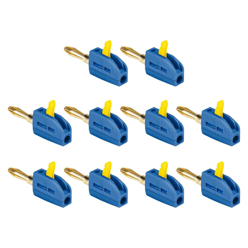 10Pcs 4Mm Gold Plated Banana Plug Connectors 32A Current Quick Connection For Electrical Testing 9382693882523