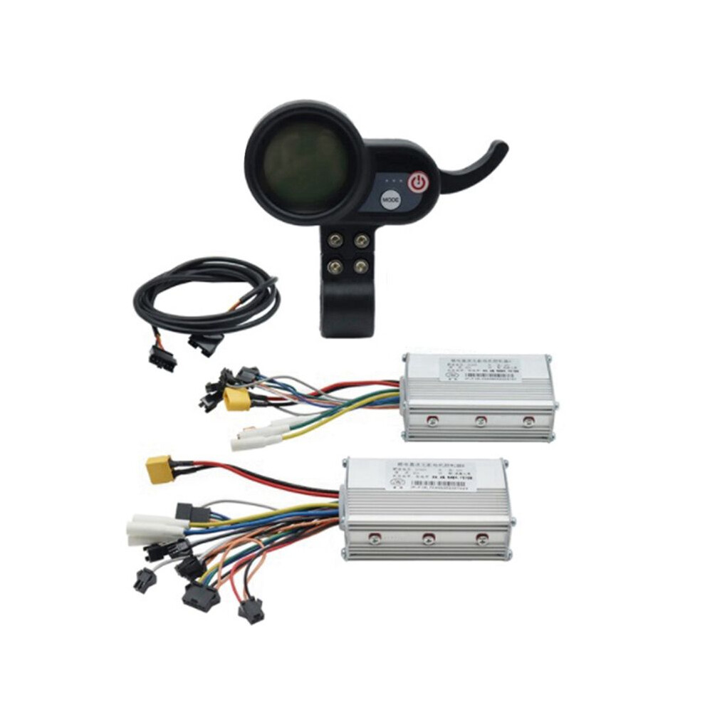 Electric Scooter Dual Drive Controller Jp 48V 52V 60V 25A 50A Brushless Controller Ab Front Rear Drive Controller Kit,2 Black 4714067215791
