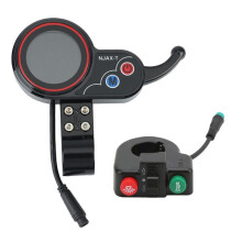 NJAX-T Elektroroller-Armaturenbrett-MessgeräT, 36 V, 48 V, Verstellbar + Schalterknopf 6PIN für Elektroroller-ZubehöR