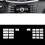 Car Center Console CD Multimedia Button Ram Cover Sticker för   E Class W212 2010-2011(Svart) 4