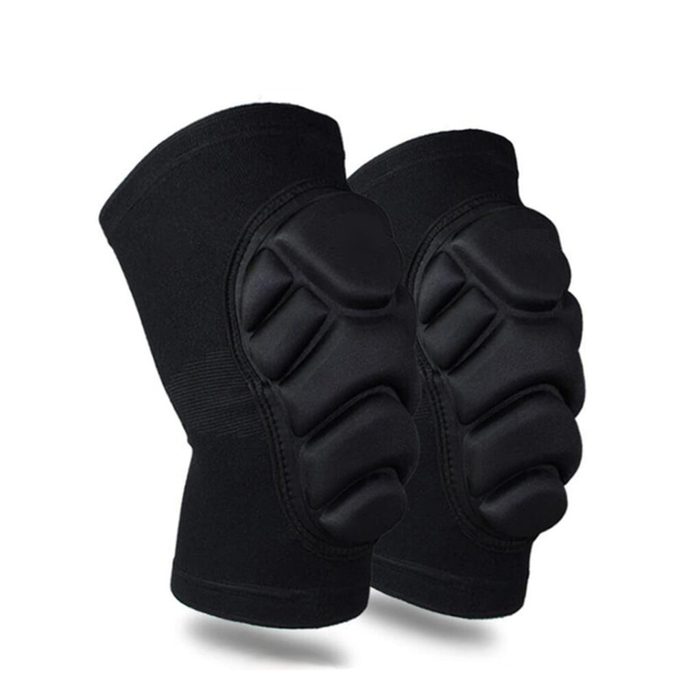 Knee Pads 1 Pair Xl Adult Thickened Sponge Ski Knee Support For Sports, Dance, Running, Skating, Snowboarding - Noir 9347817017427