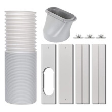 Kit de VentilacióN de Ventana de Aire Acondicionado PortáTil con Manguera de Escape de 5,9 Pulgadas Kit de CA de Puerta Corrediza Ajustable Sin