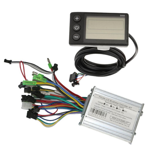 36V 48V 52V 60V 350W 18A Brushless  Motor Controller Ebike Controller S866 LCD Display Speedometer
