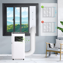 Tragbares Klimaanlagen-Fenster-LüFtungs-Kit mit 5,9-Zoll-Abluftschlauch, Nahtlos Verstellbarer SchiebetüR, AC-Kit, Fensterdichtungs-Kit