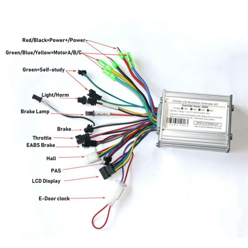 36V 48V 52V 60V 350W 18A Brushless  Motor Controller Ebike Controller S866 LCD Display Speedometer