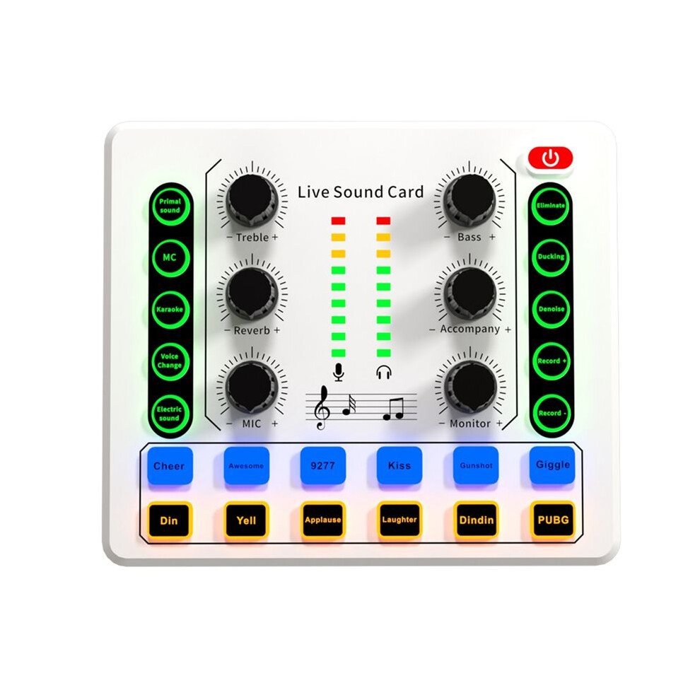 M8 Live Sound Card Wireless Audio Mixer Digital Mixer Noise Reduction Live Streaming Broadcast Podcasting 4712577666287