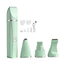 Set de Cuidado y Aseo para Mascotas, 4 Cuchillas Diferentes, Afeitadora de Pelo para Mascotas, Cortadora de Pelo para Mascotas de Bajo Ruido,