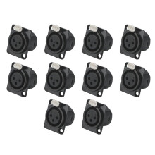 Connecteur Adaptateur de Prise XLR 3 Broches de Type D Vers Prise Femelle pour , Support de Soudure Mâle Équilibré, Borne XLR