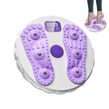 Twist Exercise Board with Counter, NonSlip Waist Slimming Disc, Foot Massage Fitness Purple