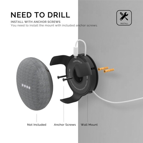 Luidspreker Muurbeugel voor  AlexaHome   Speaker Binnen Luidspreker Behuizing Beugel Wit 2