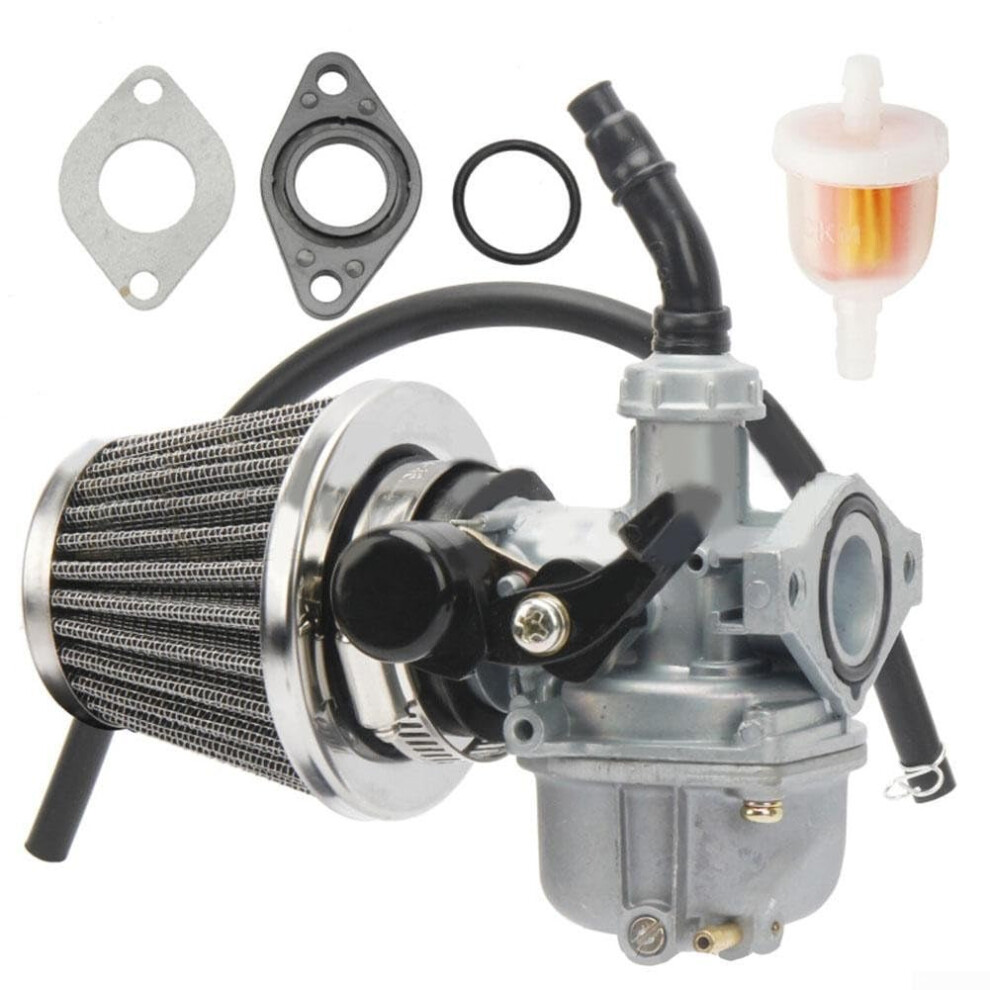 Atv Carburetor Pz19 19Mm Kit With Air Filter For 50Cc 90Cc 110Cc 125Cc Quad Left Choke 9347817200010