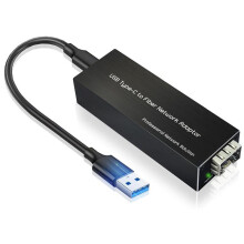 Adaptateur Ethernet Gigabit USB-C Vers SFP Carte Réseau USB3.0 Type-C Vers 100/1000Base-X SFP