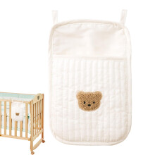 Baby Bed Organizer, Adjustable Hanging Nappy Caddy, Multi Pocket Crib Organizer For Nappies, Clothes, Toys, Fabric