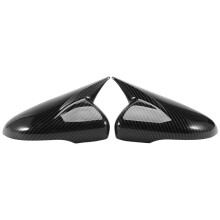 Garniture de Couverture de RéTroviseur de Style de Voiture pour 6 MK6 R VI 2009-2013 Autocollant de Coque de RéTroviseur de Corne de Boeuf