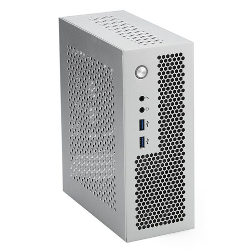 A09 HTPC Computer Case  ITX Gaming PC Chassis Desktop Chassis USB3.0 Computer Case Home Computer Case Silver 1