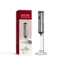 Espumador de Leche EléCtrico Recargable PortáTil, Fabricante de Espuma de Mano, Mezclador de Bebidas de Alta Velocidad, Varita para Espumar Café B