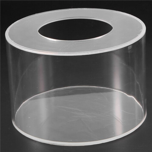 1Pc Round Acrylic Cake Display Board Cake  Smoother Scraper Cake Tray DIY Round Decor Cake Refillable Board(A) 1