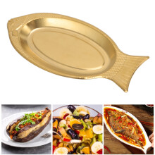 Fischförmiges Serviertablett aus Edelstahl für Hochzeiten & Geburtstage