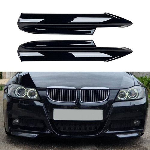 Voor  3 Serie E90 E91 M-Tech 320I 330I 2005-2008 Voorbumper Lip Hoek Diffuser Splitter Spoiler Protector Carbon 2