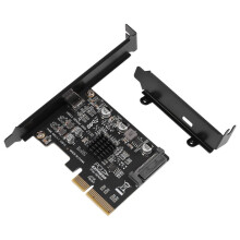 USB PCIE-Kort Typ C PCI-Express 4X Till USB 3.2 Gen 2X2 (20Gbps) ASM3242 Chipset för Windows 8/10/Linux