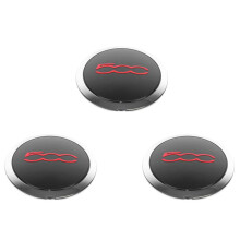 3 Stuks 133 mm Wieldop voor 500 Wielen Center Hub Caps 68078419AC 68078421AC Stofkap 51884863 Rood
