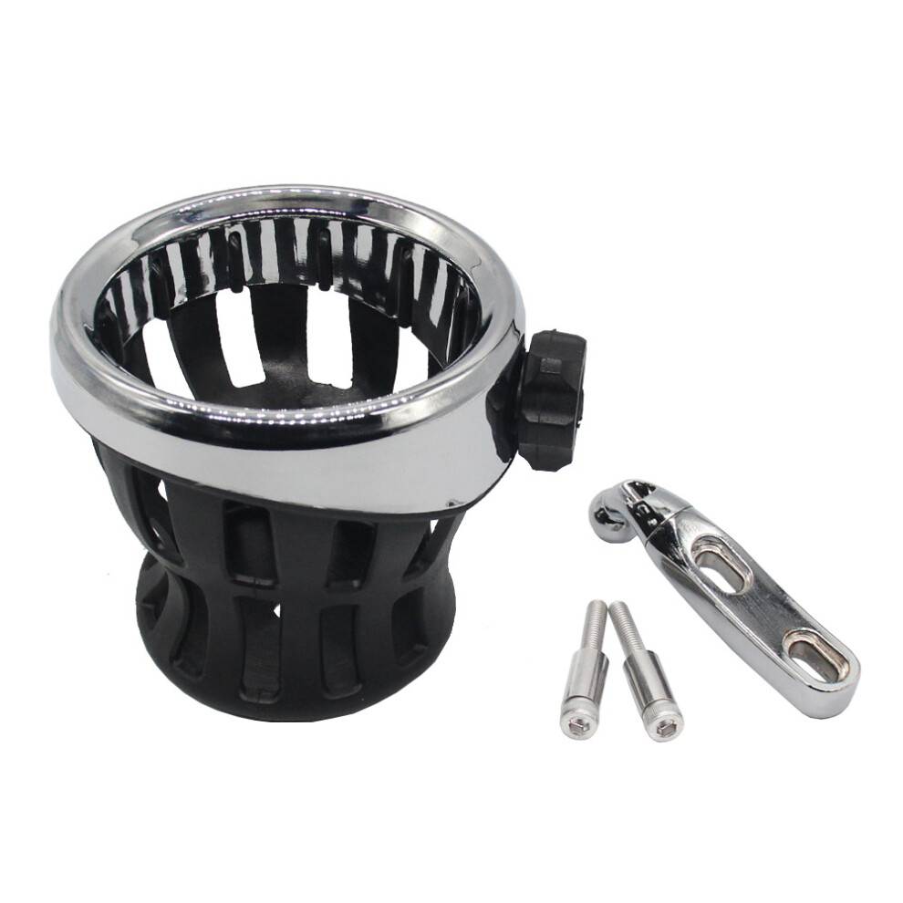 Motorcycle Handlebar Drink Cup Holder For Gl1800 Goldwing For Softail Electra Silver 6031716043146