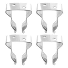 4 Stuks RVS Boothaak Kleine Veerklem Houder Boot Oar Houders Marine Lente Clip Zilveren Beugel Clip