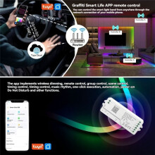 DR04W TUYA SPI WIFI RGBW LED-Controller-Dimmer Funktioniert mit  Home Alexa für WS2811 WS2812B WS2815 RGB-LED-Streifen