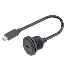 USB Typ C 3.1 Buchse auf Stecker Ladebuchse Typ C Datenanschluss mit Gewinde Festplatte Typ USB-C Stromanschluss