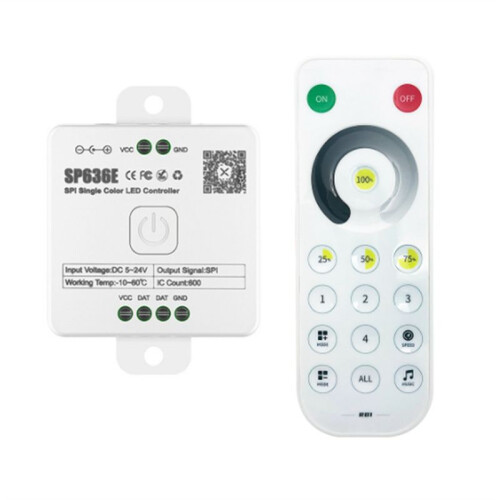 And-SP636E SPI DC5-24v Controller Monocromatico con Supporto per Telecomando 2.4G Touch Remote Control