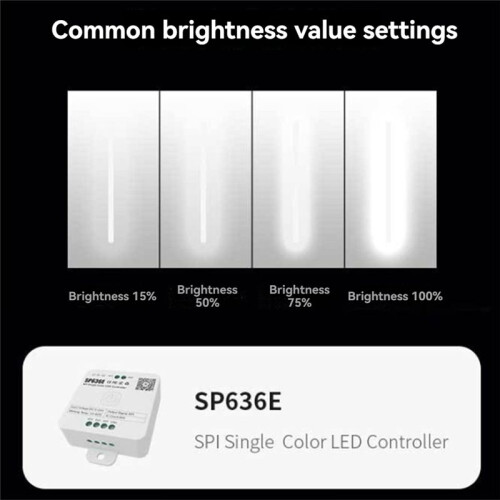 And-SP636E SPI DC5-24v Controller Monocromatico con Supporto per Telecomando 2.4G Touch Remote Control 1