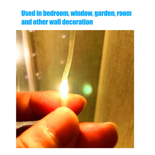 300LED Curtain String Lights 8 Modes, 3x3m Warm White with Remote 2