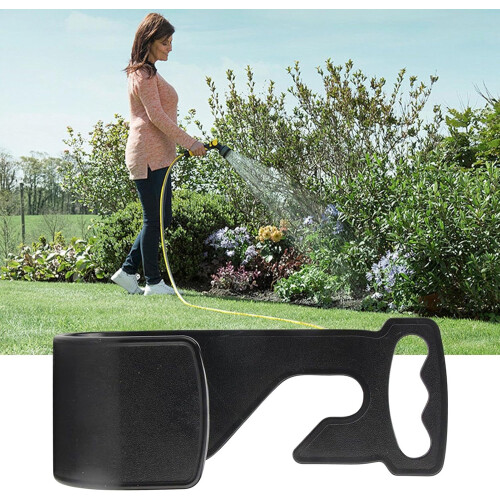 Hose holder, wallmounted pipe stand, multipurpose, weatherresistant, 25x8 cm 2