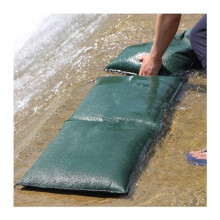 Wateractivated flood barrier, sand sandbags, foldable (Green 10 Packs 25x120cm)