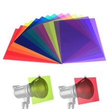 14 Pieces Color Correction Light Gel Filter Sheets, Colored Overlays, Clear Sheets, Plastic Sheets, 11.4 x 8.5 Inch, 7 Colors 14 different colours